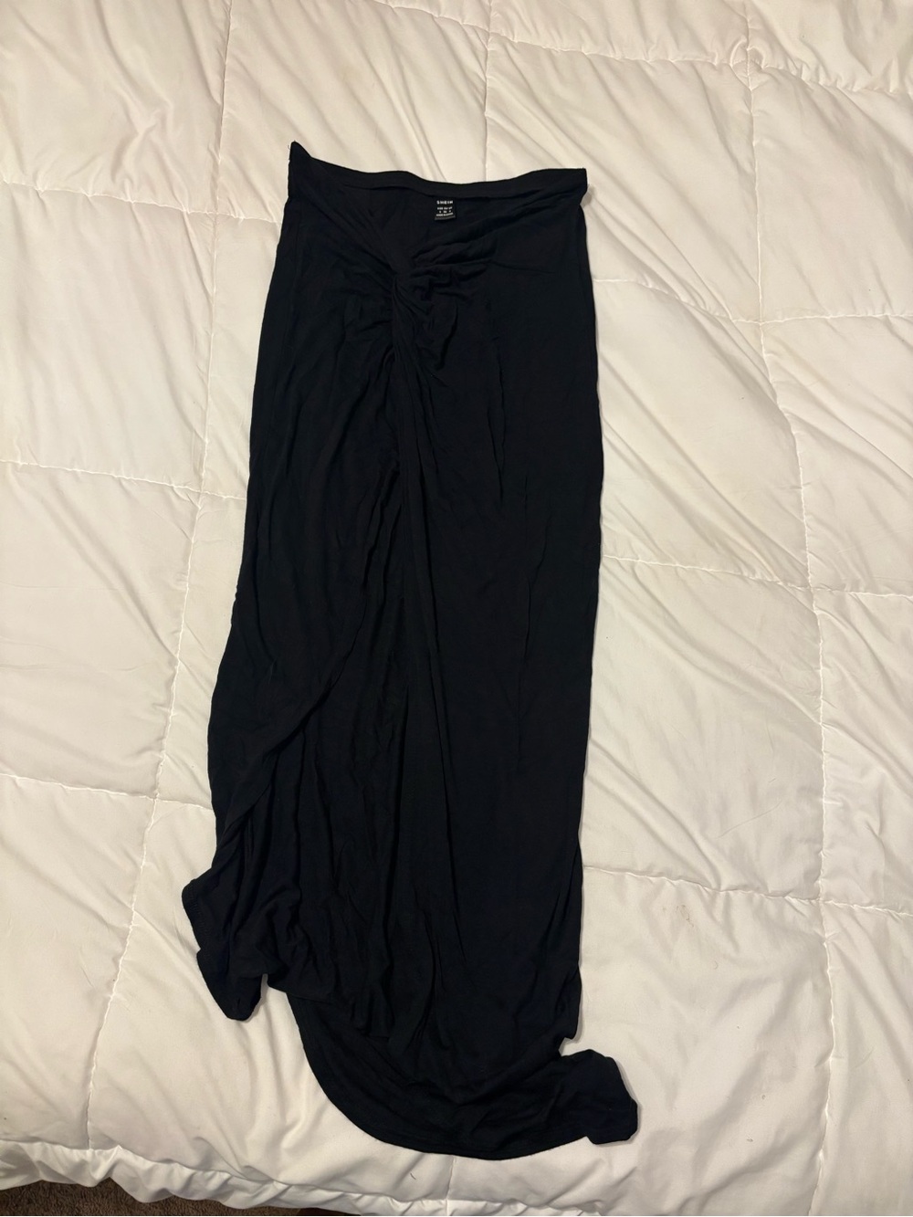SHEIN Black Asymmetrical Maxi Skirt
